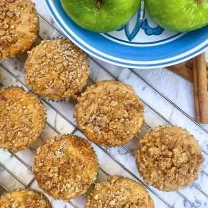 Read more about the article Nut, Egg & Dairy Free Apple Crumble Muffins (Vegan)
